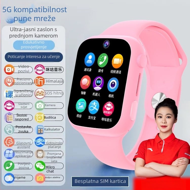 5G kompatibilan pametni sat-telefon za tinejdžere i učenike, novi model, ultra dugo trajanje baterije, videopozivi i praćenje lokacije za djecu