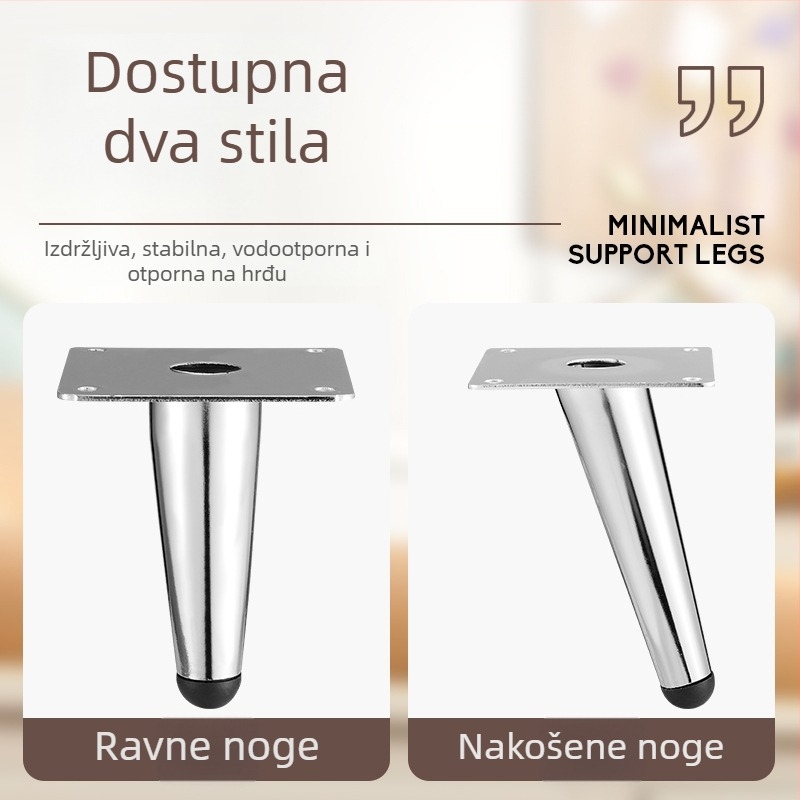 Chromirane konične metalne noge namještaja – moderni minimalistički dizajn za sofu, konferencijski stol, TV ormar i noćni ormarić