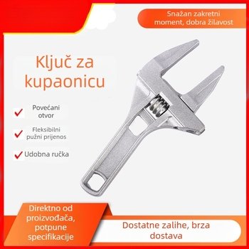 Prilagođeni univerzalni višefunkcionalni ključ s kratkom ručkom i velikim otvorom za vodovodne instalacije i popravke kupaonice – kliješta za cijevi