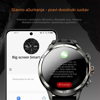 1,98-inčni pametni sat s utorom za SIM karticu, s punim zaslonom, za učenike, 5G povezanost, rotirajuća kamera