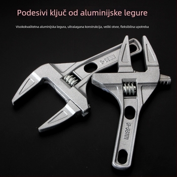 Prilagodljivi kupaonski ključ sa širokom čeljusti – višenamjenski alat za slavine i umivaonik