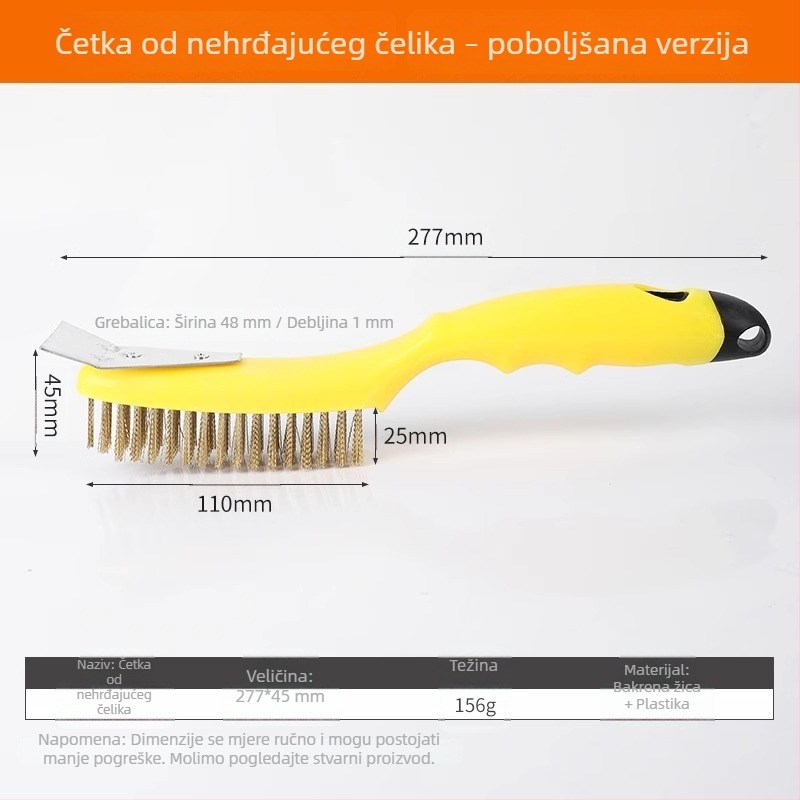 Četka od čvrstog čelika za čišćenje kuhinjskog hooda i plinskog štednjaka, degreiranje, uklanjanje hrđe, izdržljivo sredstvo za čišćenje