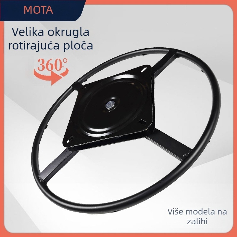 Velika kružna okretna stolica s cijevnim prstenom rotacijske ploče i spojnim dijelom za kauč, s 10-inčnim slobodnim okretanjem ili automatskim radom