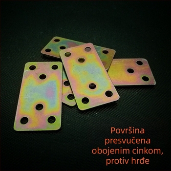 30×60 mm plosnati kutni nosač za namještaj, fiksni metalni pločasti spojnik i potpora pod pravim kutom