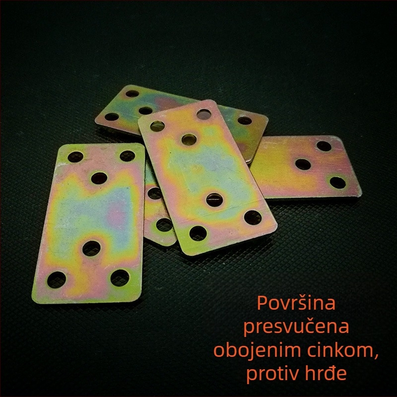 30×60 mm plosnati kutni nosač za namještaj, fiksni metalni pločasti spojnik i potpora pod pravim kutom