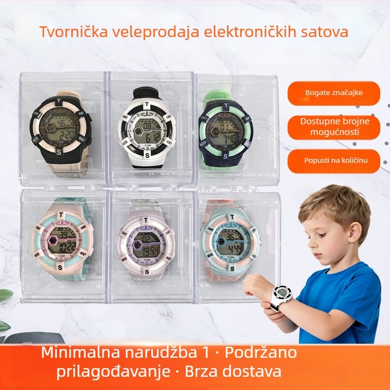Studentski elektronički sat s dopaminskim sjajem i noćnim osvjetljenjem, alarmom, višestrukim funkcijama