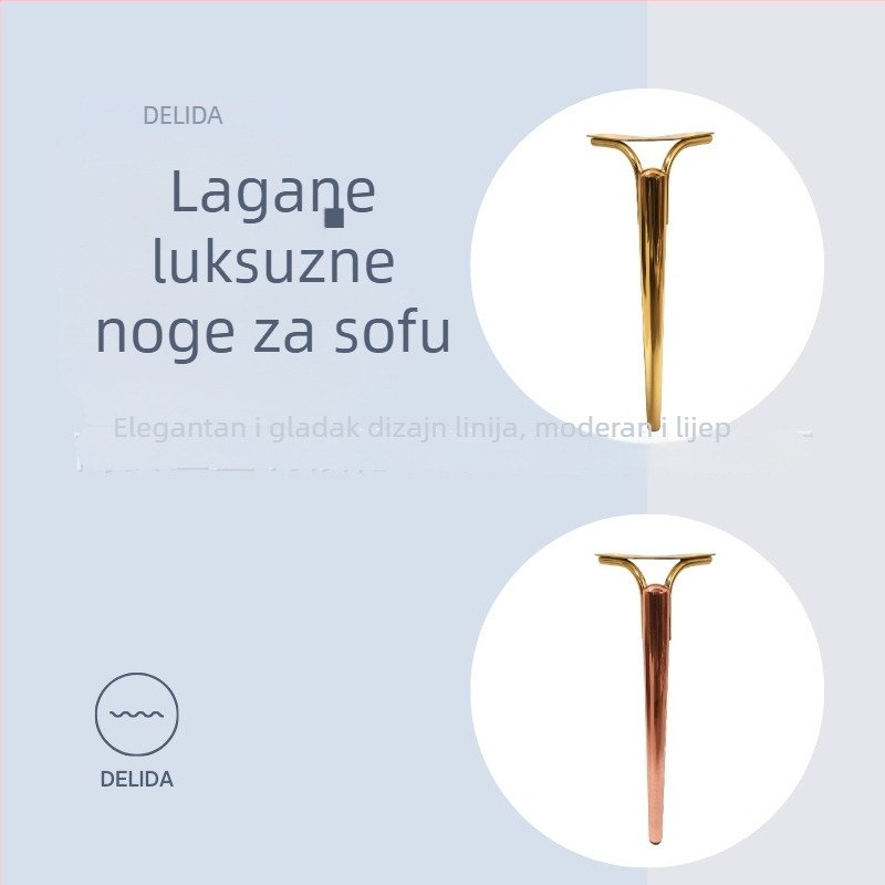 Lagane luksuzne metalne noge namještaja za kauč, TV stalak, stolić za kavu i ormariće, ojačane noge stola