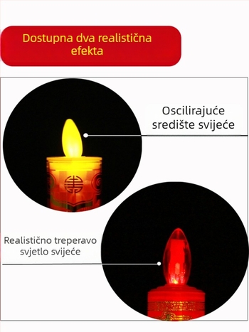LED električni kadioni držač u obliku srca sa ljuljačkom plamenom, za Buddha oltar