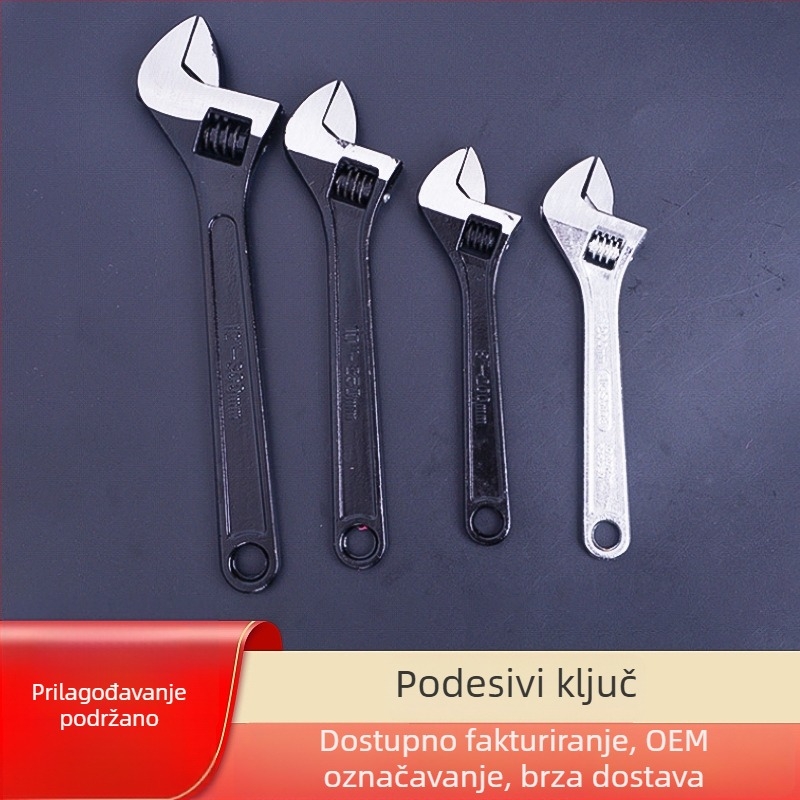 Njemačkog stila otvoreni ključ s brzim podešavanjem, velika polirana pokretna glava