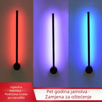 Nova RGB LED zidna lampa za dnevni boravak i spavaću sobu, minimalistički dugačak linearni dizajn