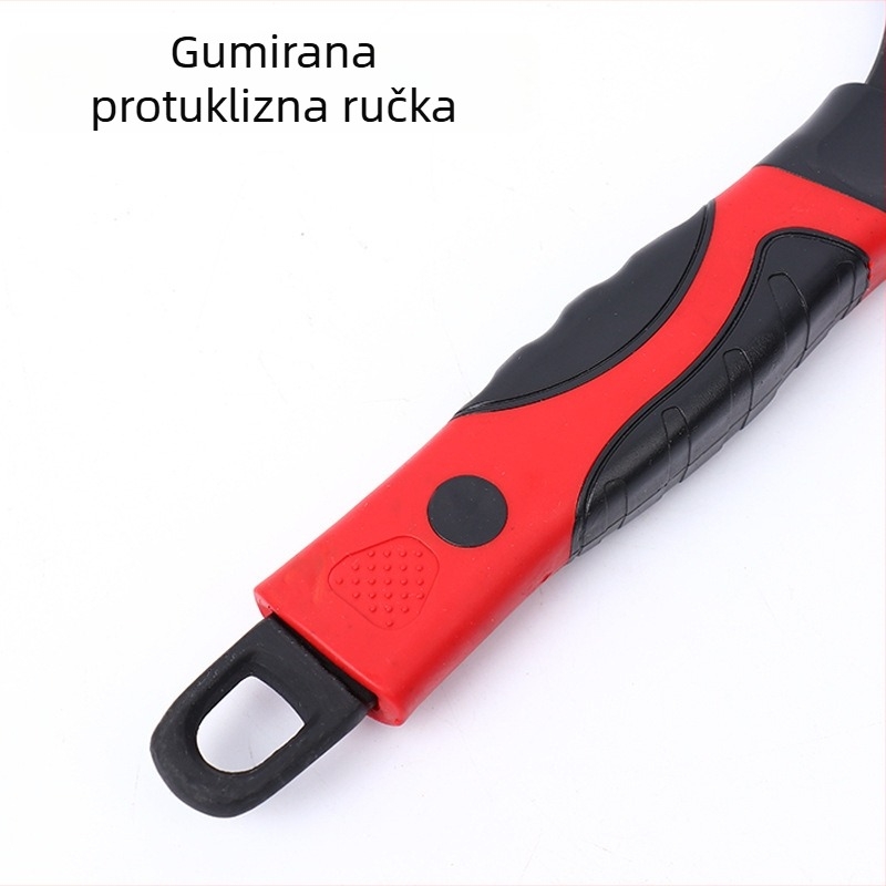 Dichuang podesivi ključ s velikim otvorom, kupaonski ključ za cijevi, kratka drška, kompaktan, višefunkcionalni ključ s ravnim zubima za ventile i cijevi