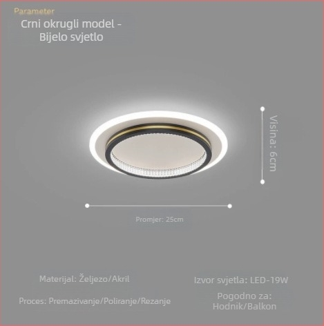 Skandinavski modern LED stropno i zidno svjetlo za hodnik i spavaću sobu