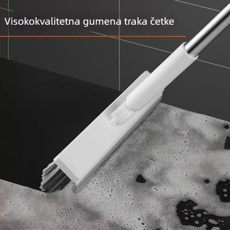 Duga drška za čišćenje spojeva u kupaonici — četka s tvrdim vlaknima za pločice, zidove i podove
