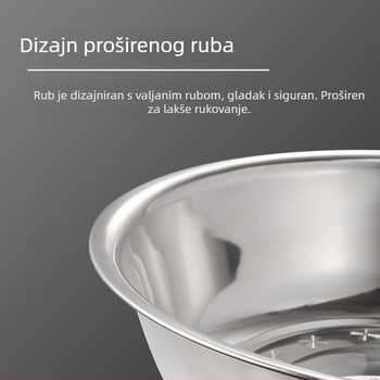 Posuda od nehrđajućeg čelika, debela i višefunkcionalna za kuhinju i dom, za pranje povrća, s logom kao poklon za korporativno događanje