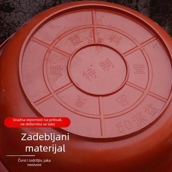 Velika plastična posuda – crvena, s debelim dnom, za kućnu upotrebu – za odrasle i djecu