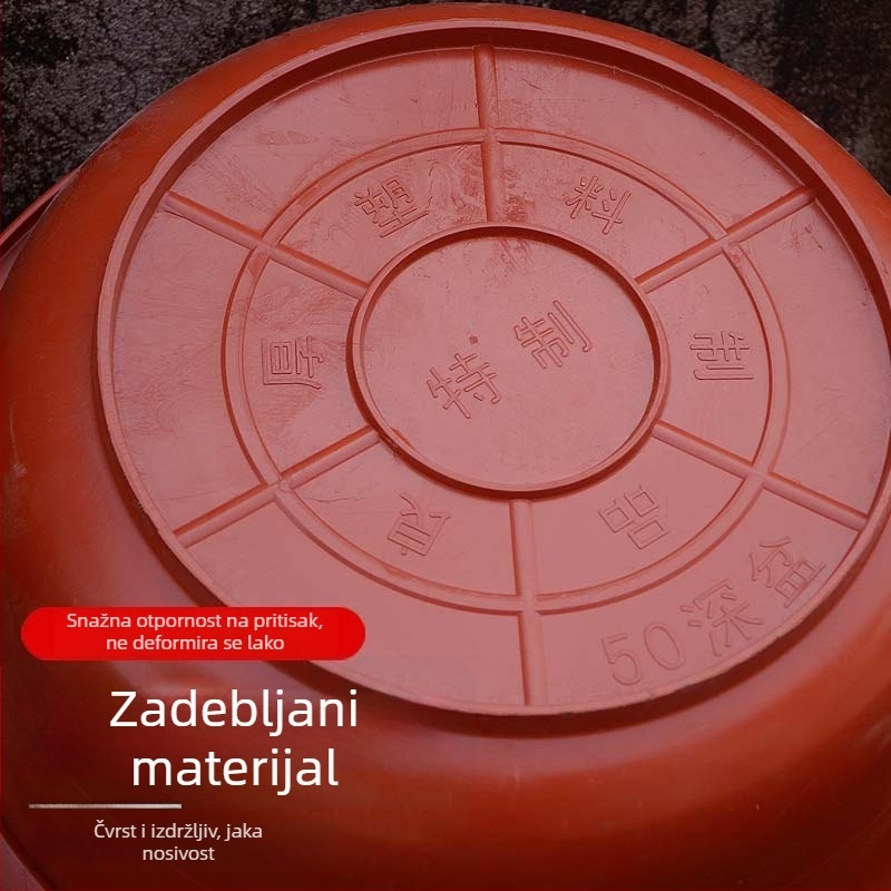 Velika plastična posuda – crvena, s debelim dnom, za kućnu upotrebu – za odrasle i djecu