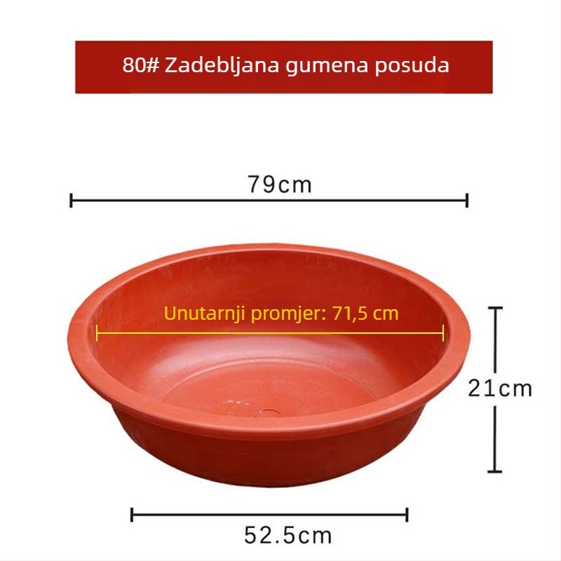 Velika plastična posuda – crvena, s debelim dnom, za kućnu upotrebu – za odrasle i djecu