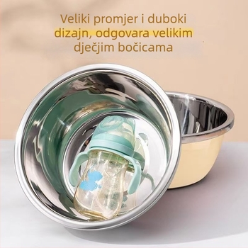 Nerđajući čelik kuhinjska zdjela za pranje bočica, velika kapaciteta, višenamjenska zdjela za zamiješanje tijesta i pranje povrća