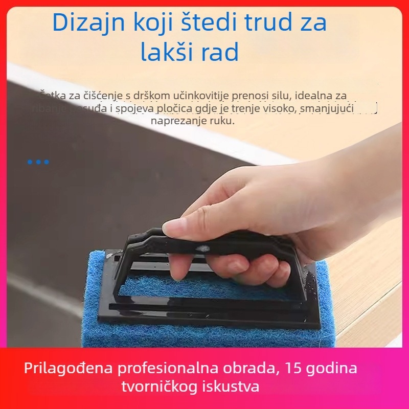 Četka za čišćenje s držalom za kuhinju, snažna četka za posuđe, fuge između pločica i umivaonika