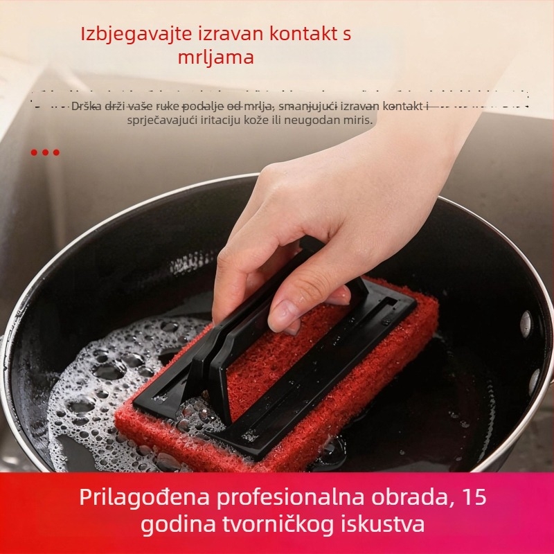 Četka za čišćenje s držalom za kuhinju, snažna četka za posuđe, fuge između pločica i umivaonika