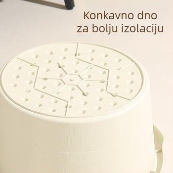 Duboka plastična kada za stopala s masažom, izolirana, do potkoljenice