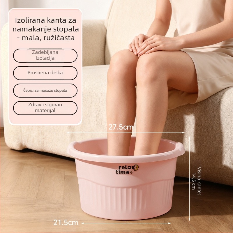 Kućna kadica za kupanje stopala s podignutim dnom za masažu mišića listova, izolirana i debela konstrukcija za internat