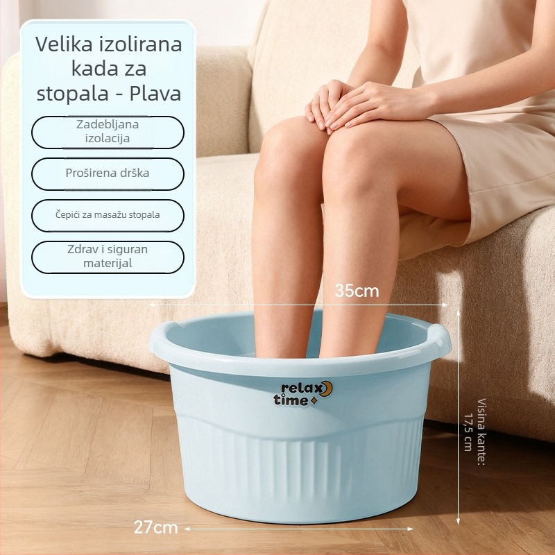 Kućna kadica za kupanje stopala s podignutim dnom za masažu mišića listova, izolirana i debela konstrukcija za internat