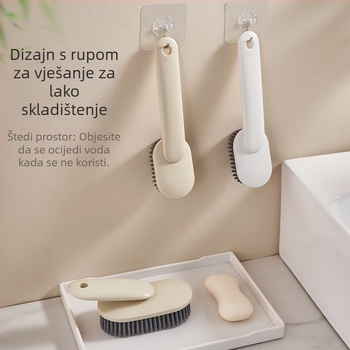 Višenamjenska četka za čišćenje obuće i rublja, guste mekane dlačice, nježna prema odjeći i obući