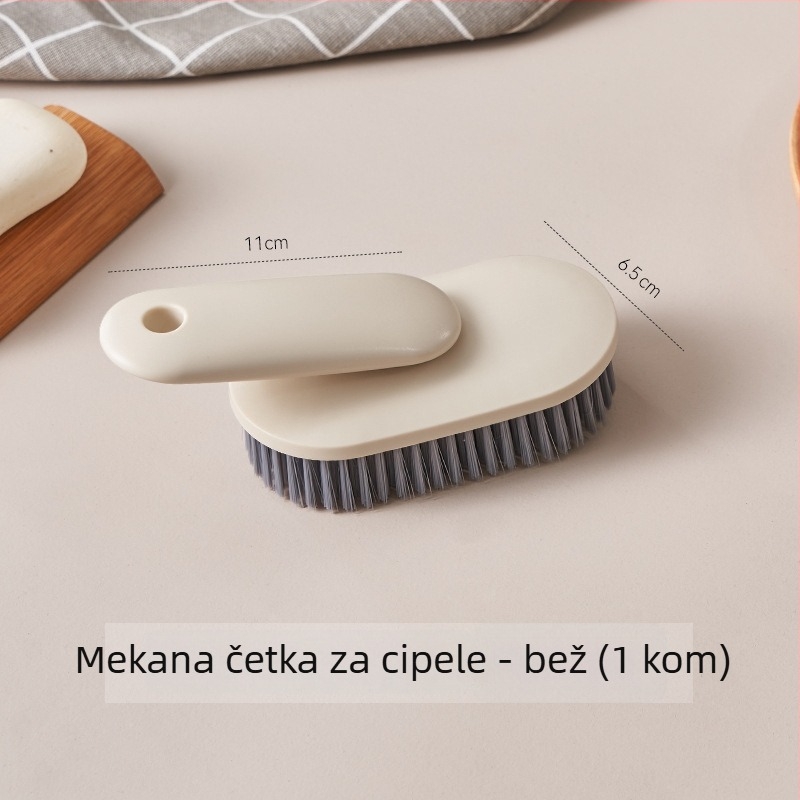 Višenamjenska četka za čišćenje obuće i rublja, guste mekane dlačice, nježna prema odjeći i obući