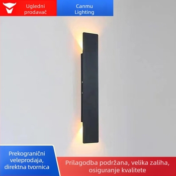 Duga linijska zidna svjetiljka, moderni minimalistički stil, svjetlo gore-dolje, za hodnik i dnevni boravak