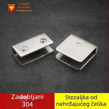 Klip od nehrđajućeg čelika 304/201 za staklo, police – debeli fiksni klip
