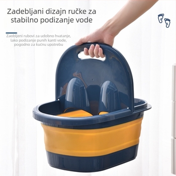 Sklopivi plastični kad za stopala s masažom – prijenosni kućni spa za stopala