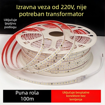 LED trak za vinski ormar, 220V, samoljepljiv, IP65 vodootporan, silikonsko kućište, linearno svjetlo