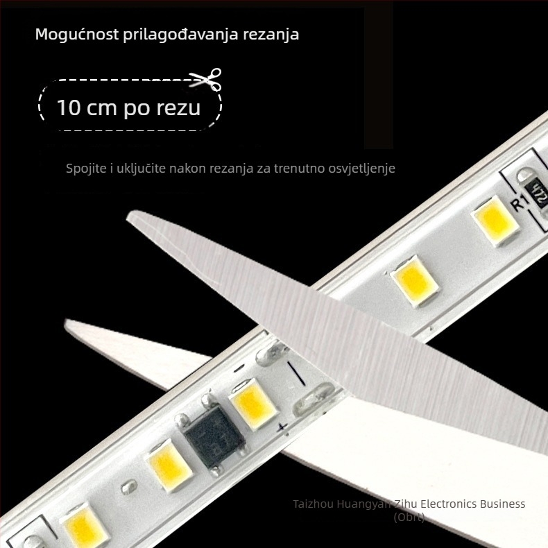 LED trak za vinski ormar, 220V, samoljepljiv, IP65 vodootporan, silikonsko kućište, linearno svjetlo