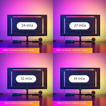 RGB ambijentalno svjetlo za monitor uz sinkronizaciju zaslona i promjenu boje za gaming PC