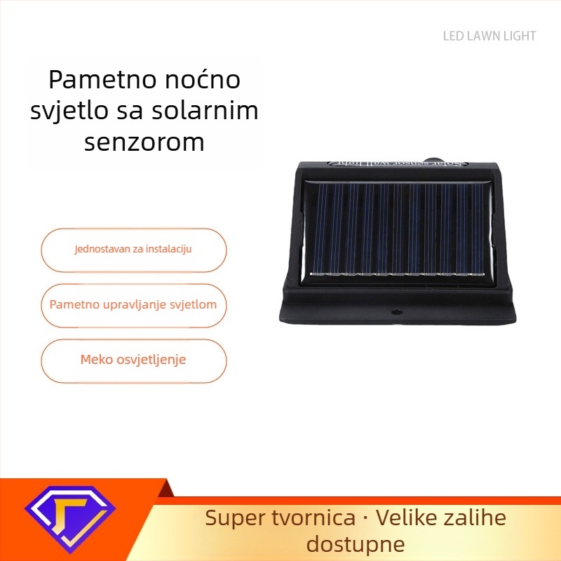 20 LED solarni zidni senzor svjetiljka, vanjska noćna rasvjeta za stazu i vrt