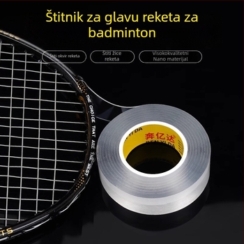 Prozirna zaštitna traka za okvir reketa za badminton – nevidljivi zaštitni rub, otpornost na ogrebotine, sprječava ljuskanje boje, bez tragova