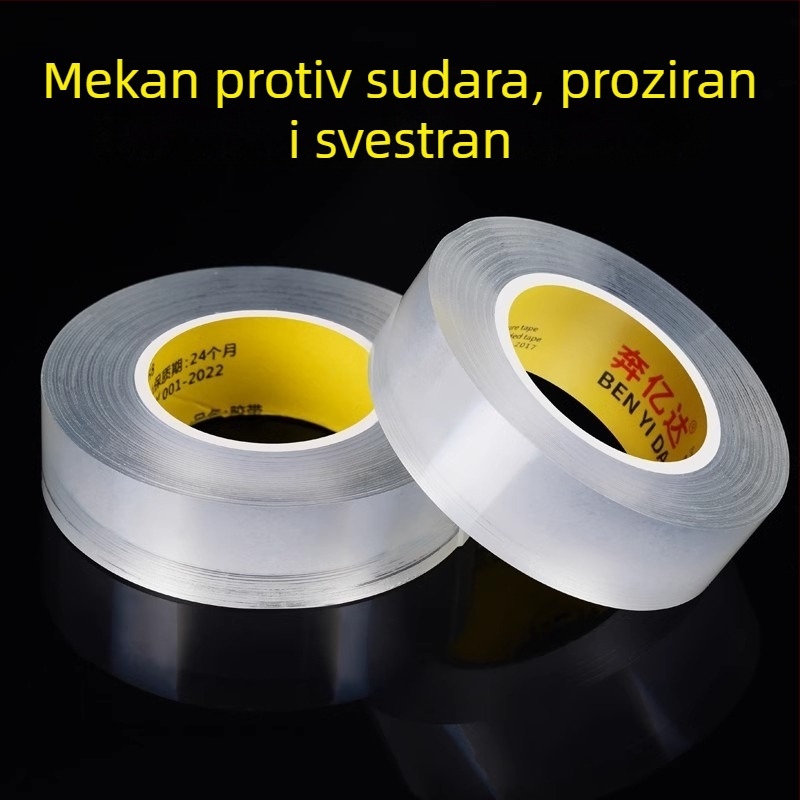 Prozirna zaštitna traka za okvir reketa za badminton – nevidljivi zaštitni rub, otpornost na ogrebotine, sprječava ljuskanje boje, bez tragova
