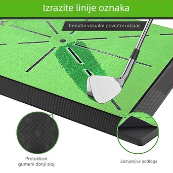 Golf tepih za udarce s baršunastom površinom i praćenjem putanje udarca
