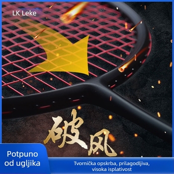 Leke ultralahka badminton raketa od karbonskih vlakana za profesionalni trening, za muškarce i žene