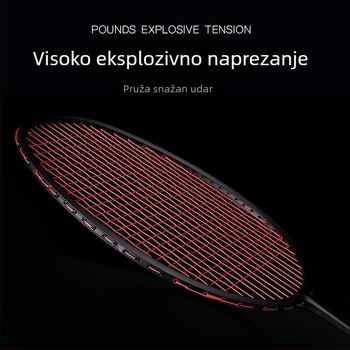 Leke ultralahka badminton raketa od karbonskih vlakana za profesionalni trening, za muškarce i žene