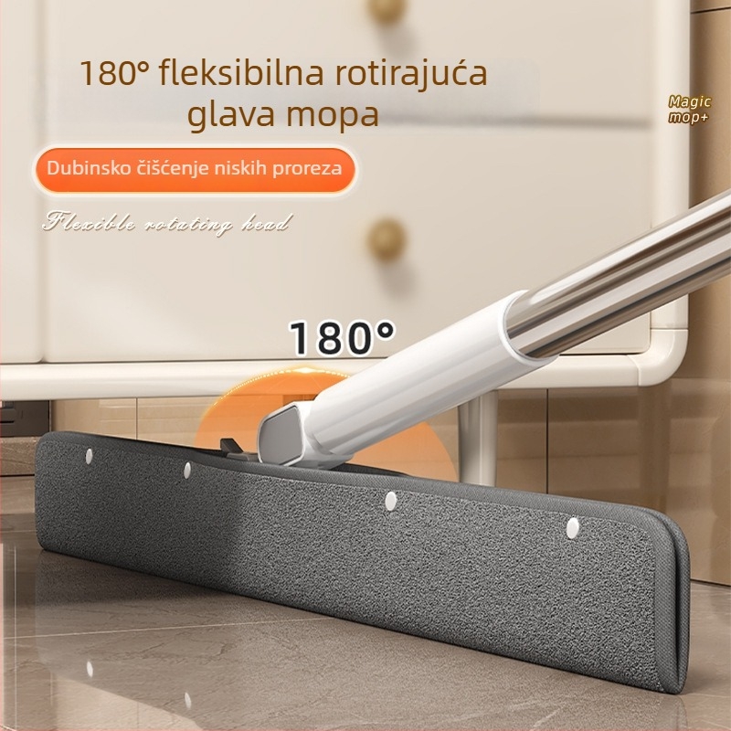 Čarobni silikonski mop s dvostrukim glavama – za pod, brisanje i struganje, sve-u-jednom alatu za čišćenje
