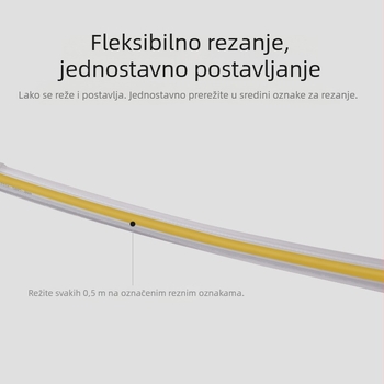 COB LED trak 220V, visok napon, za unutarnje osvjetljenje, bez adaptera
