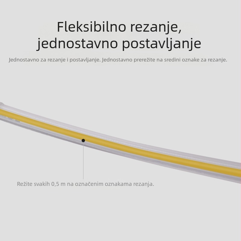 COB LED trak 220V, visok napon, za unutarnje osvjetljenje, bez adaptera