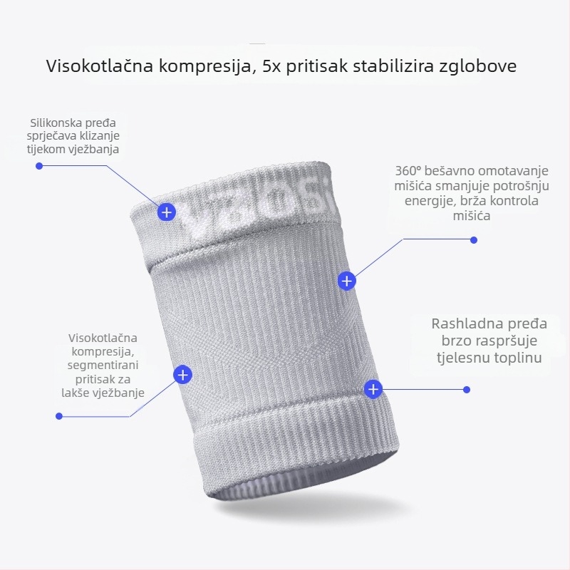 Vboshi kompresijski zaštitnik zgloba za sport, sprječava uganuća, pogodno za tenis, badminton i košarku