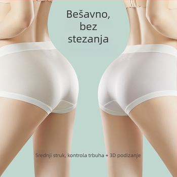 Ice Silk ženske gaćice srednjeg struka, antibakterijska podstava u preponama, prozračan, podižu bokove, lagane ljetne gaćice