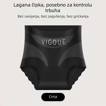 Ženske gaćice s visokim strukom za kontrolu trbuha, prozračna najlonska mreža, antibakterijski shapewear, plus veličina