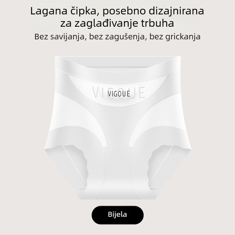 Ženske gaćice s visokim strukom za kontrolu trbuha, prozračna najlonska mreža, antibakterijski shapewear, plus veličina