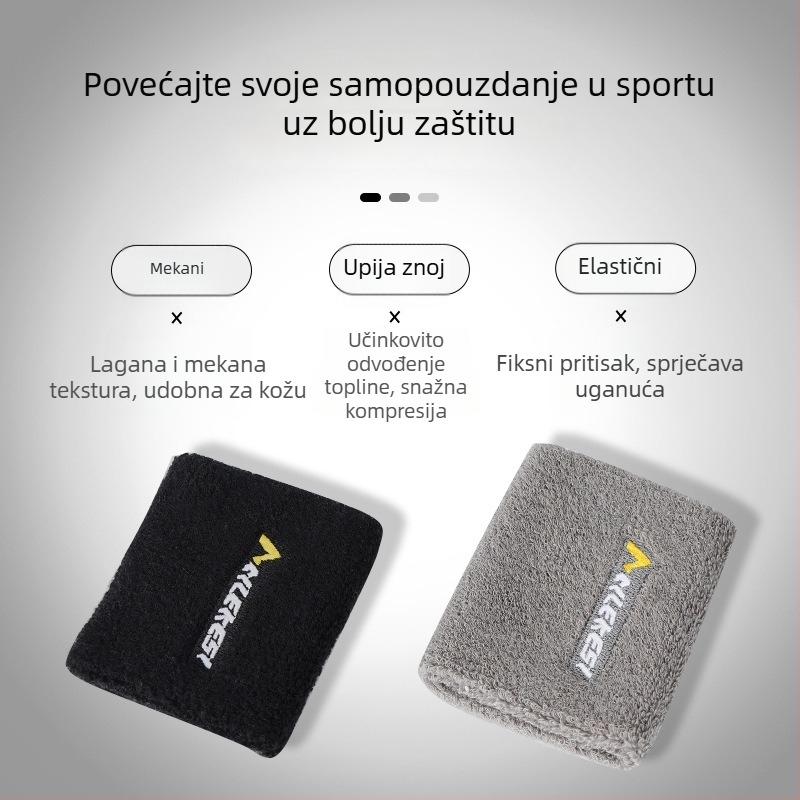 Sportske narukvice za zglobove s upijanjem znoja i zaštitom zgloba za košarku i druge lopte sportove; univerzalna veličina; mogućnost prilagodbe logotipa
