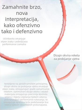 Raketa za badminton s punim karbonskim okvirom, 5U, lagana, za amatere i napredne treninge, direktni udar, 75–79 g, drška G5